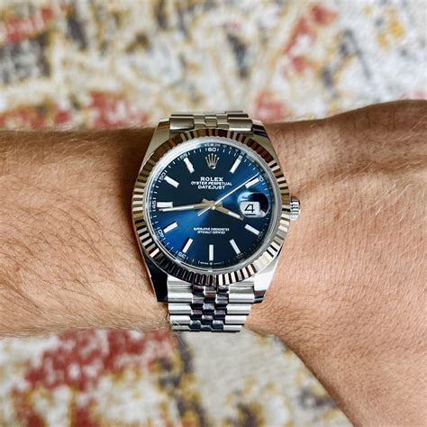 rolex datejust blue replica|2022 rolex datejust 41mm.